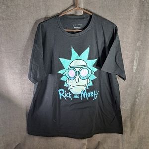 Adult Swim Rick and Morty Goggles Black Graphic Tee VG XL